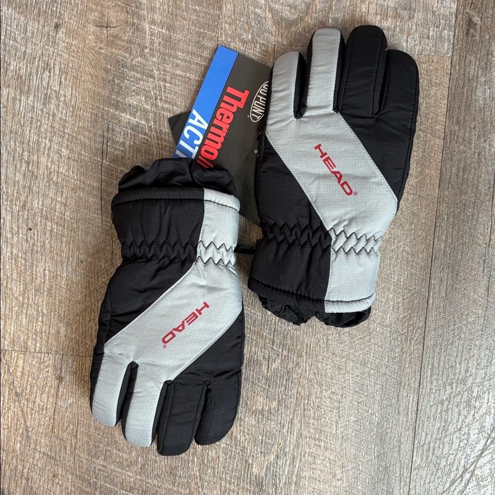 Head Thermolite Active Inner Dry Black Gray Gloves Snowboarding Outdoors size M